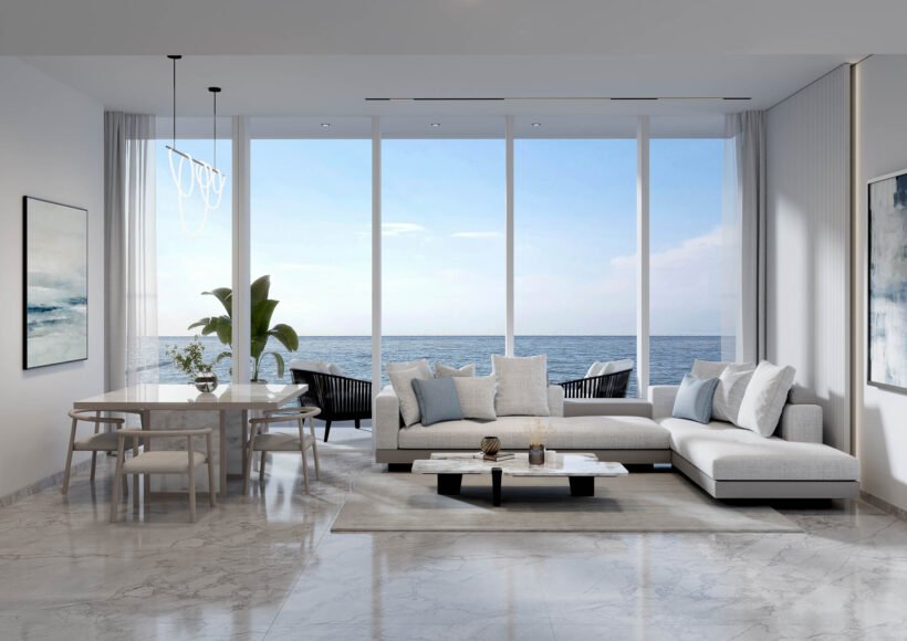 Hatimi by Fakhruddin Properties - One Bedroom Apartment - Living Space