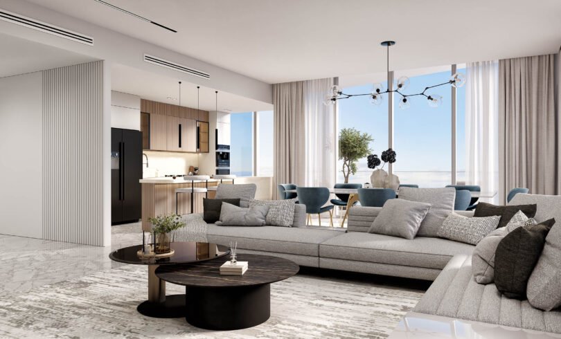 Hatimi by Fakhruddin Properties - Penthouse - Living room & kitchen