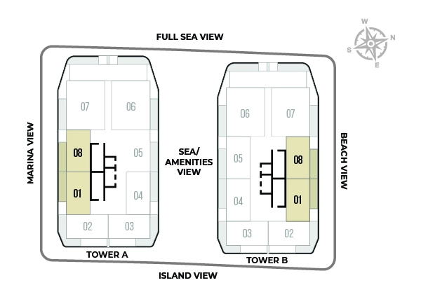Hatimi by Fakhruddin Properties - One Bedroom Apartment Type 2 Location
