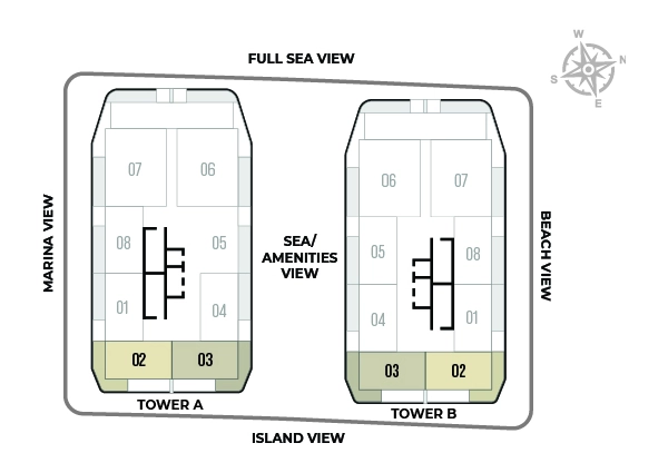 Hatimi by Fakhruddin Properties - One Bedroom Apartment Type 3A Location
