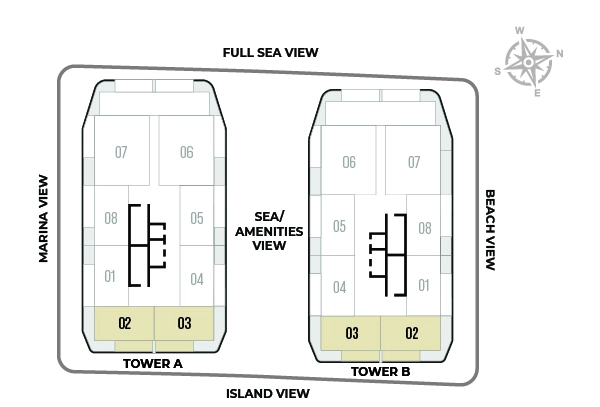 Hatimi by Fakhruddin Properties - One Bedroom Apartment Type 3B Location