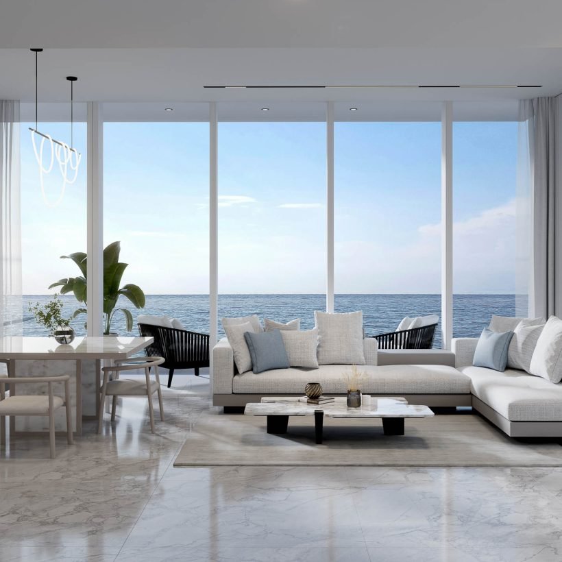 Hatimi by Fakhruddin Properties - One Bedroom Apartment - Living Space