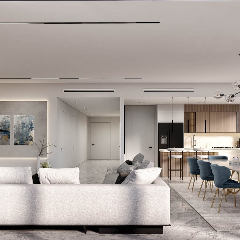 Hatimi by Fakhruddin Properties - Penthouse - Living room dining & kitchen